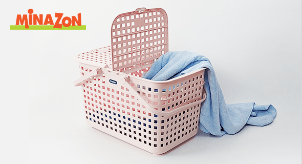 Plastic laundry basket